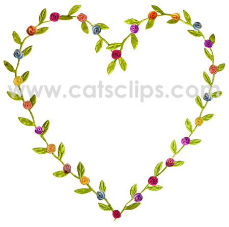 ribbon rose heart border
