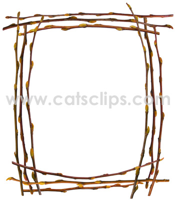 woven willow twigs border
