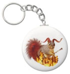 krampus squirrel keychain