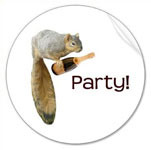 squirrel with champagne