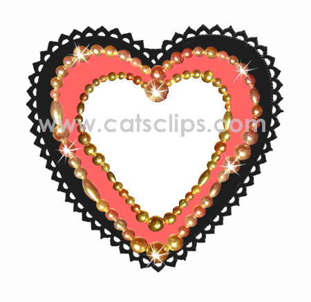 pearl heart animated valentineglitter border