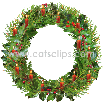 red candle wreath animated gif